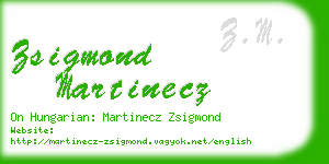 zsigmond martinecz business card